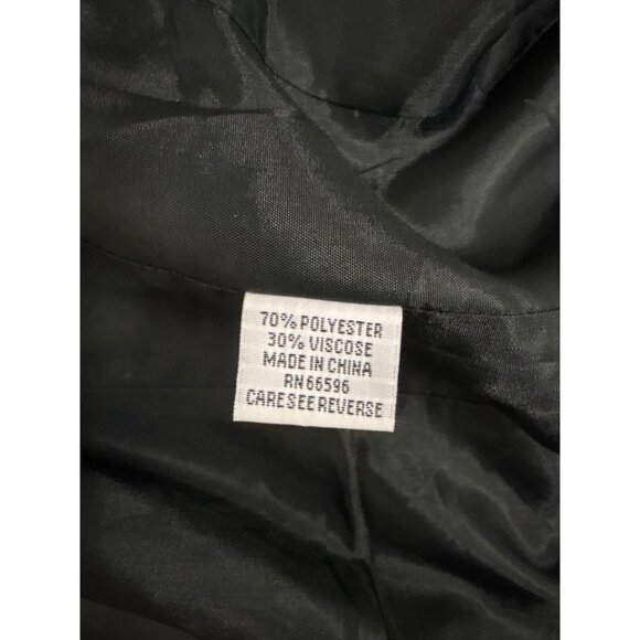 Georgiou Studio Womens Black White Tweed Embroidered Button-Up Blazer Size 8 - Picture 15 of 16